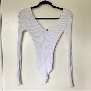 Rib Knit Long Sleeve Bodysuit